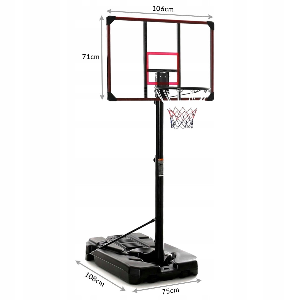 Basketbalbasket 305cm Verstelbaar Zwart - 40% Korting!