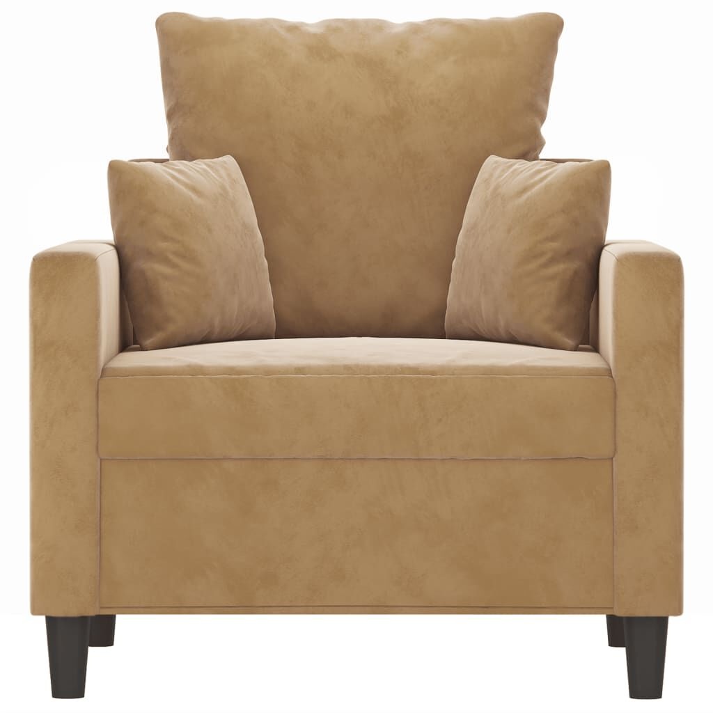 vidaXL Fauteuil 60 cm fluweel bruin