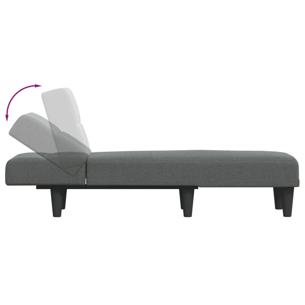 VidaXL Chaise Longue Donkergrijs - 55% Korting!