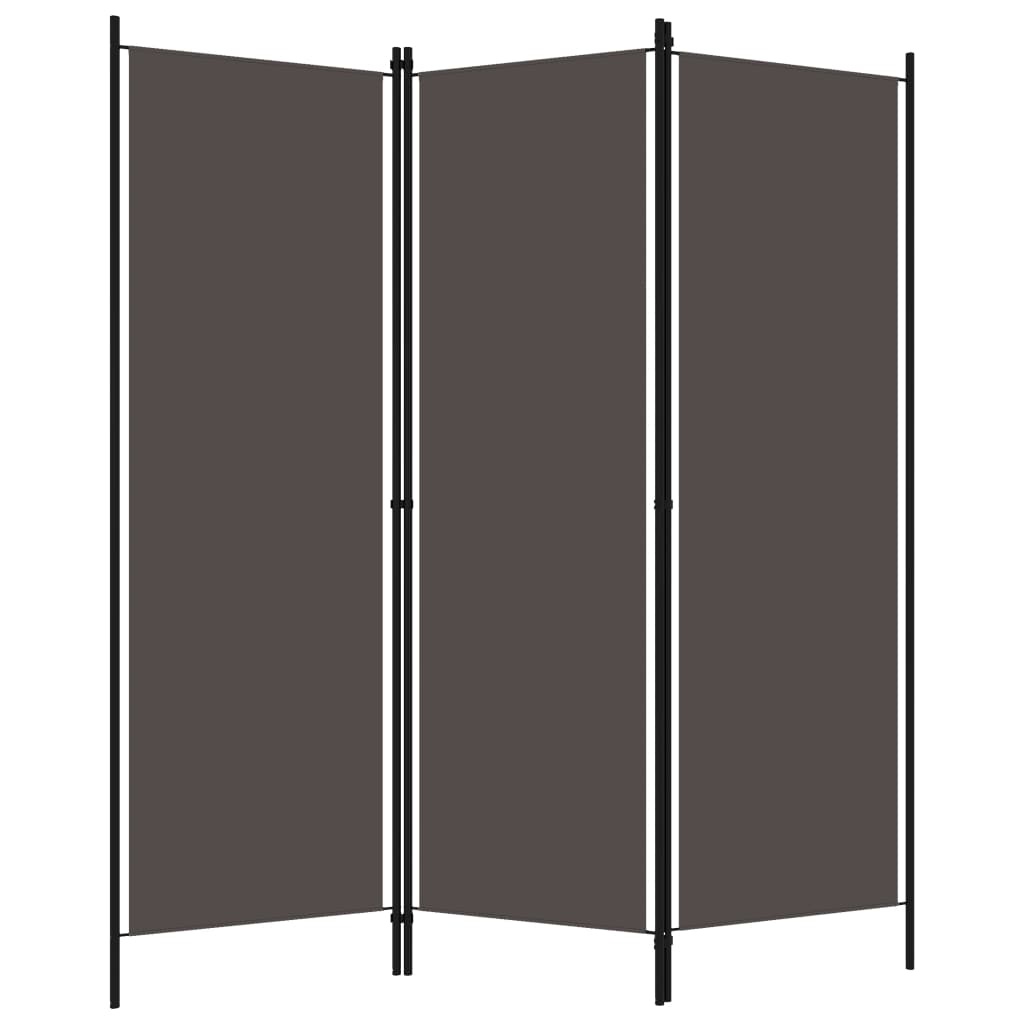 vidaXL Kamerscherm met 3 panelen 150x180 cm antraciet