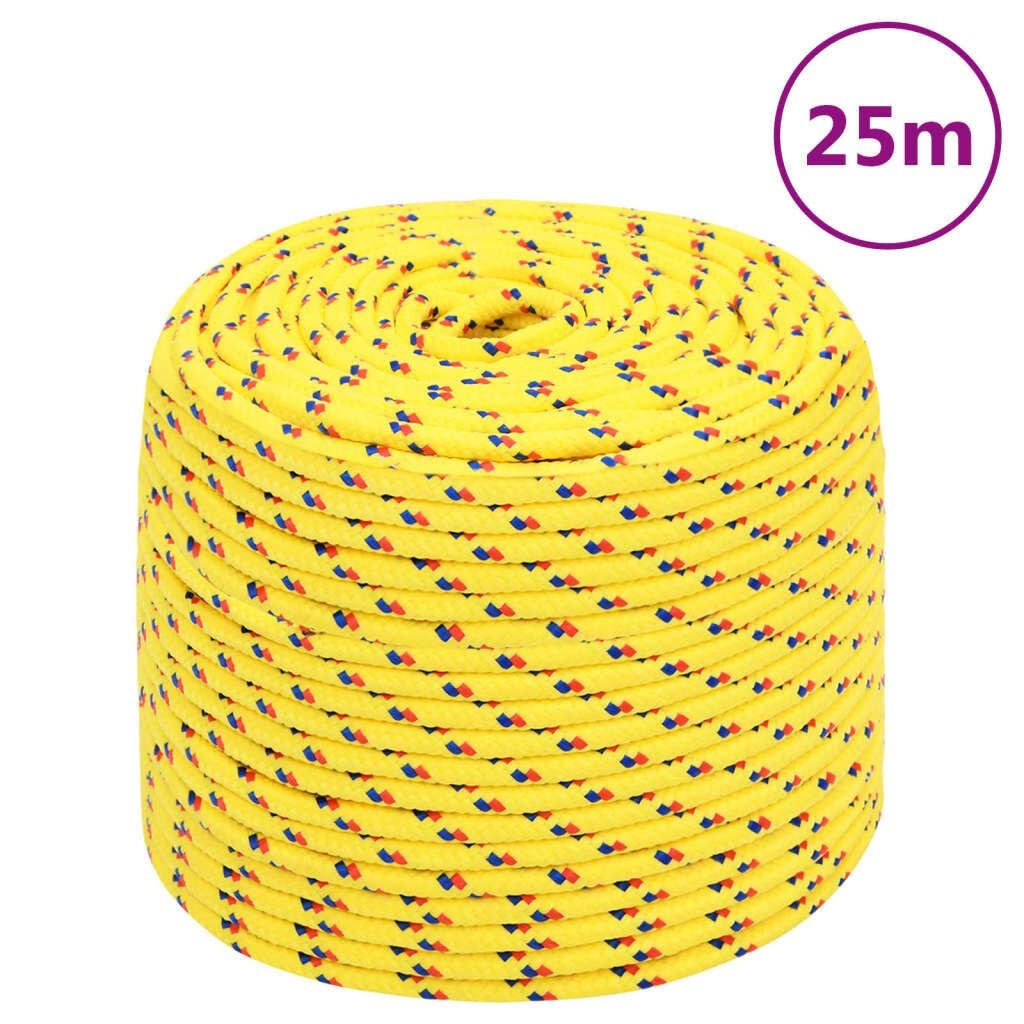 vidaXL Boottouw 8 mm 25 m polypropyleen geel