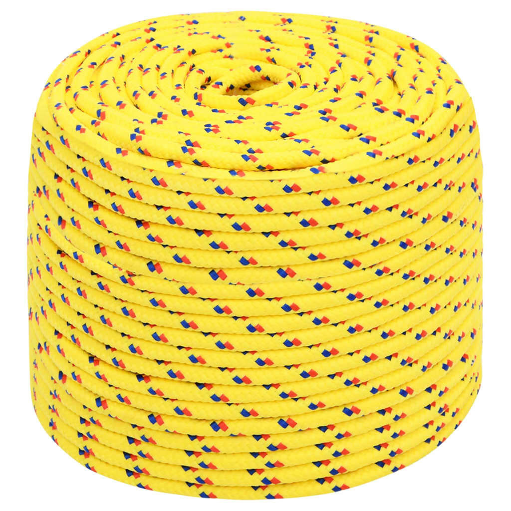 vidaXL Boottouw 8 mm 25 m polypropyleen geel