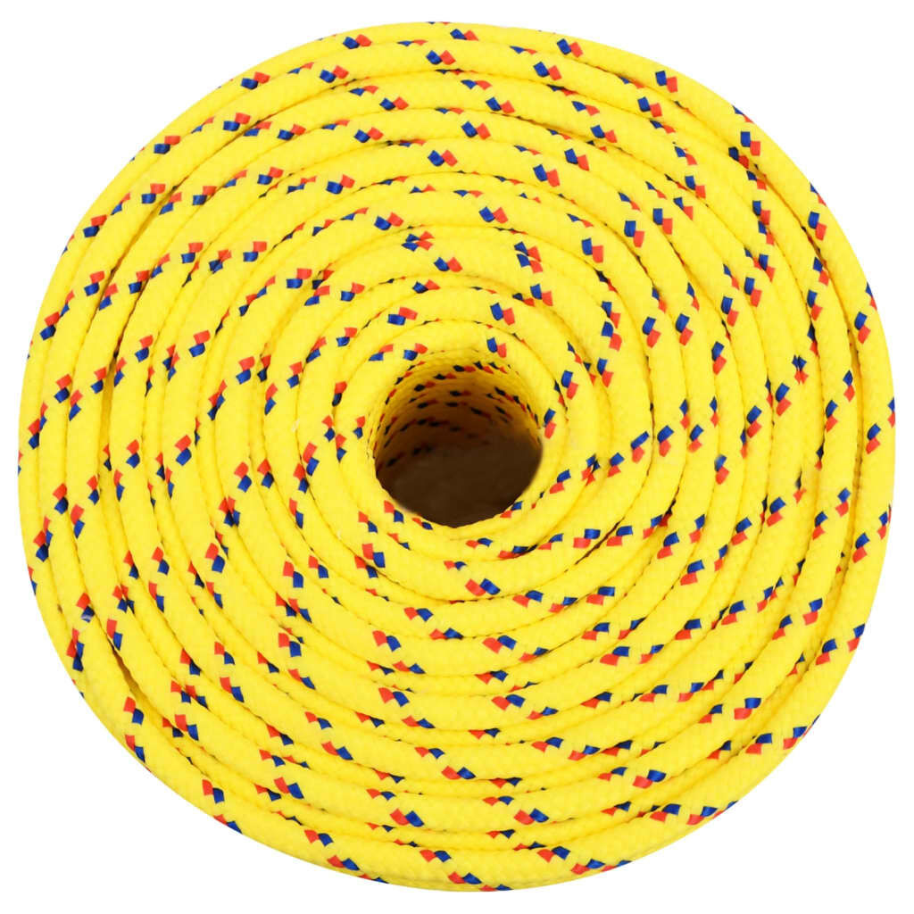vidaXL Boottouw 8 mm 25 m polypropyleen geel