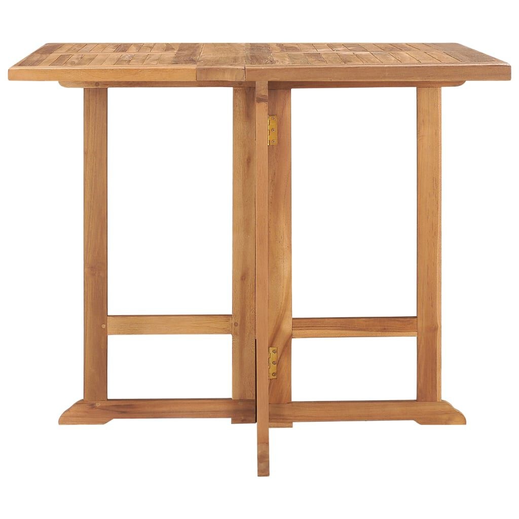 vidaXL Tuintafel inklapbaar 90x90x75 cm massief teakhout