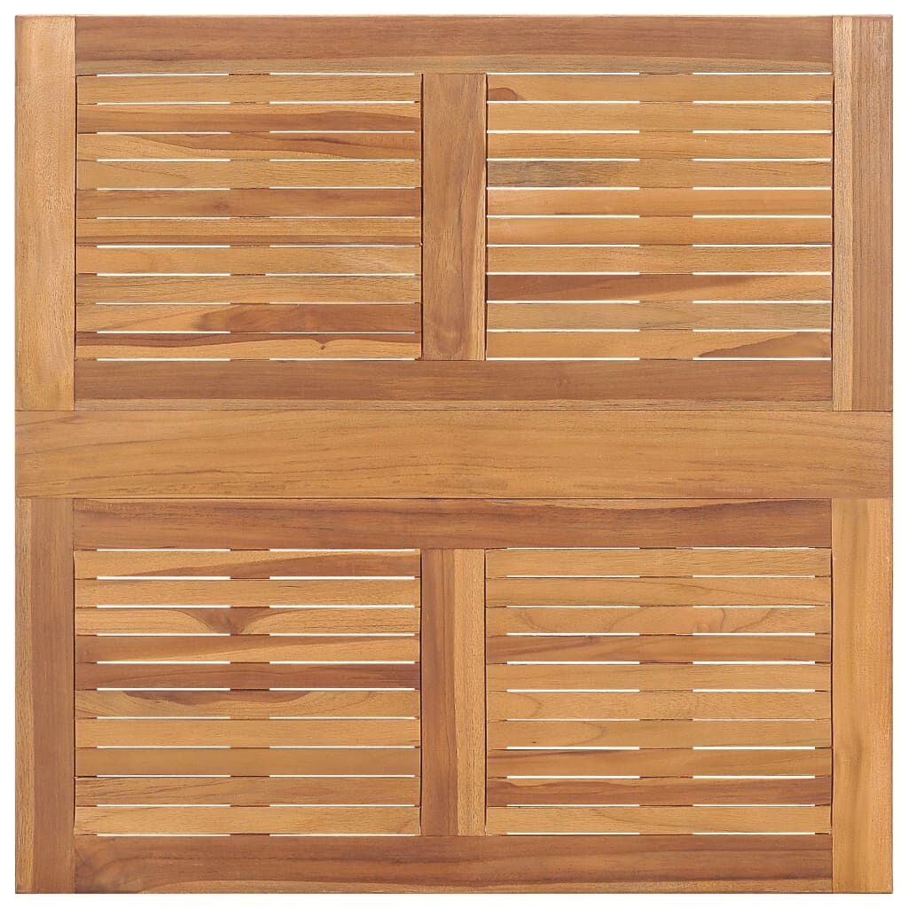 vidaXL Tuintafel inklapbaar 90x90x75 cm massief teakhout