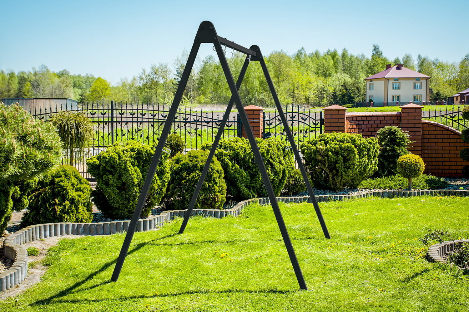 Schommelframe & Hangmat Standaard Zwart - 49% Korting!