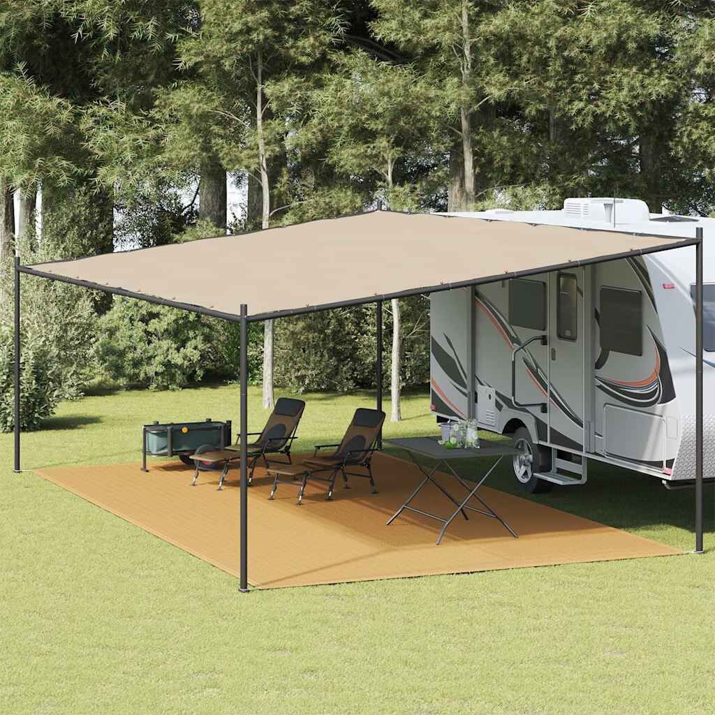 vidaXL Tenttapijt 400x600 cm HDPE zandkleurig