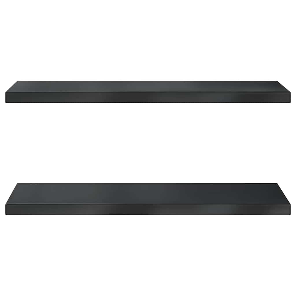 vidaXL Wandschappen 2x Zwart RVS 100cm -57%!