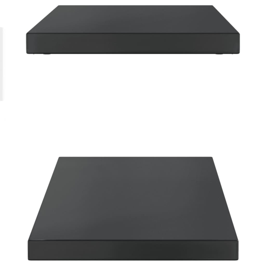 vidaXL Wandschappen 2x Zwart RVS 100cm -57%!