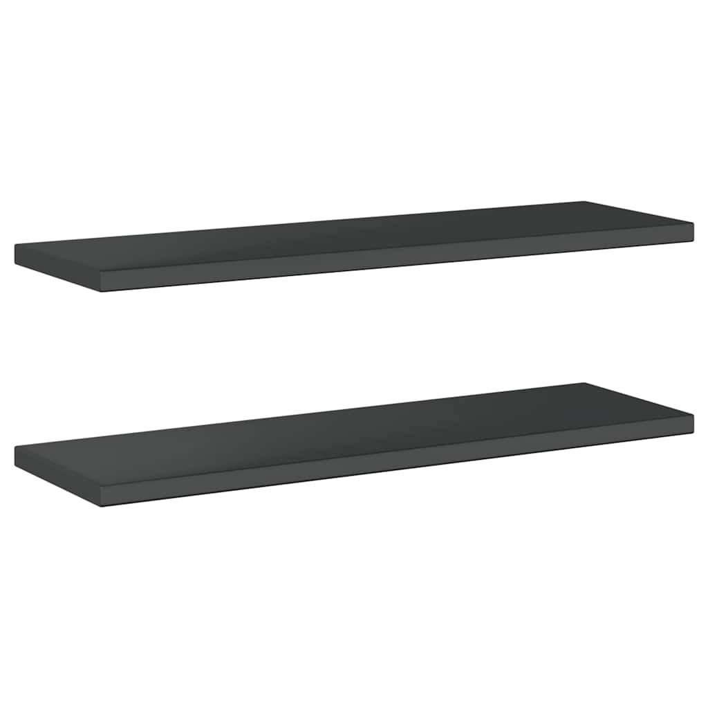 vidaXL Wandschappen 2x Zwart RVS 100cm -57%!