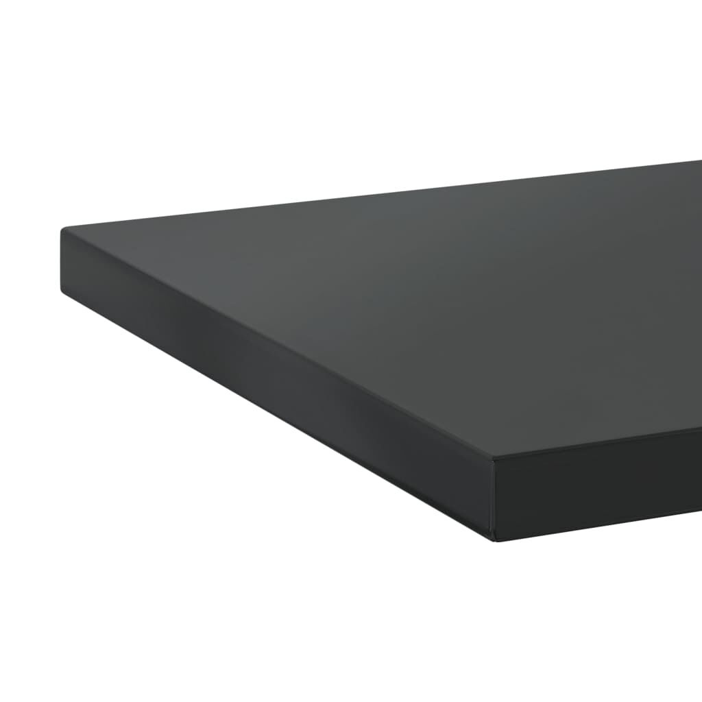 vidaXL Wandschappen 2x Zwart RVS 100cm -57%!