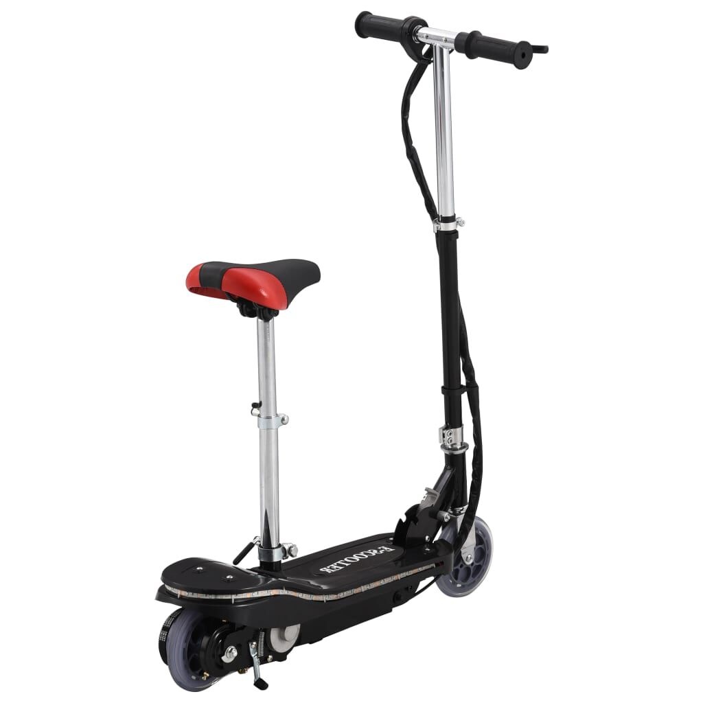 Kinderstep met Zadel & LED - 120W Zwart - 55% Korting!