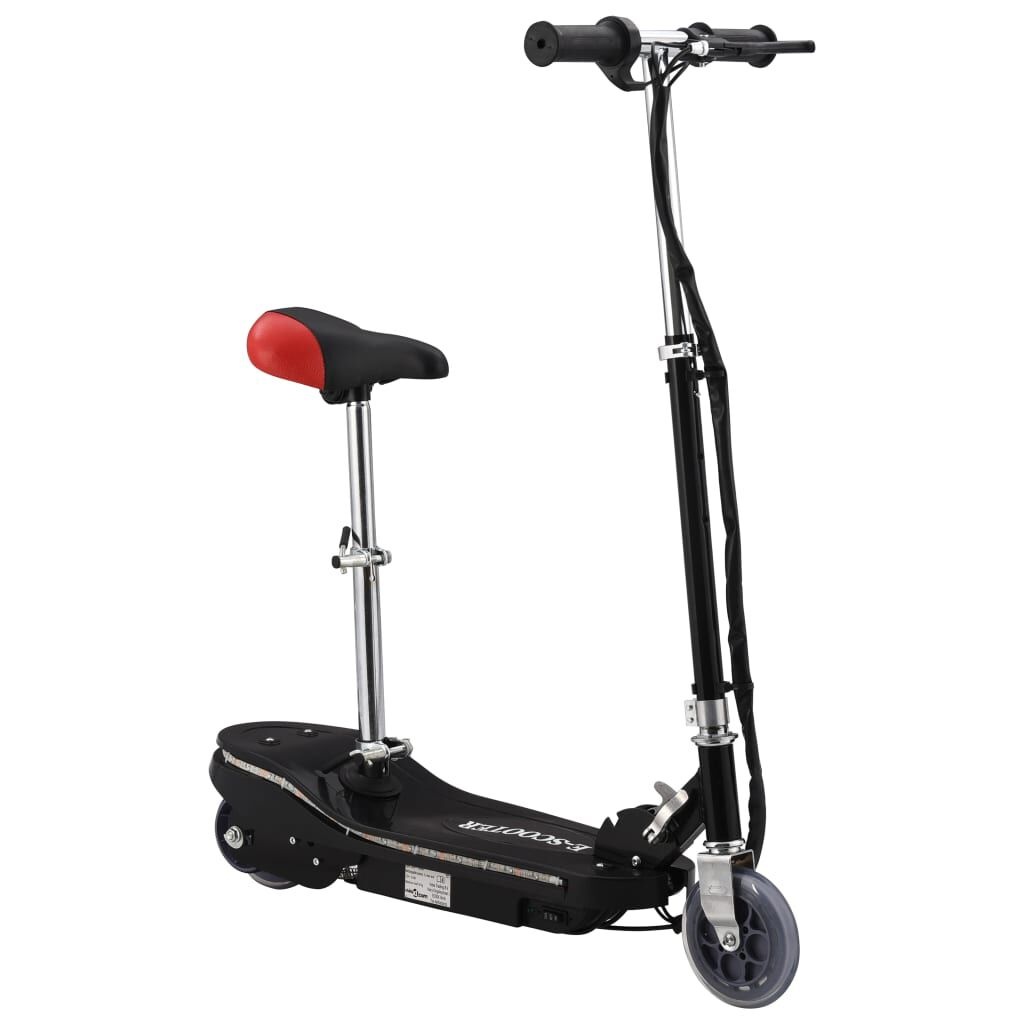 Kinderstep met Zadel & LED - 120W Zwart - 55% Korting!