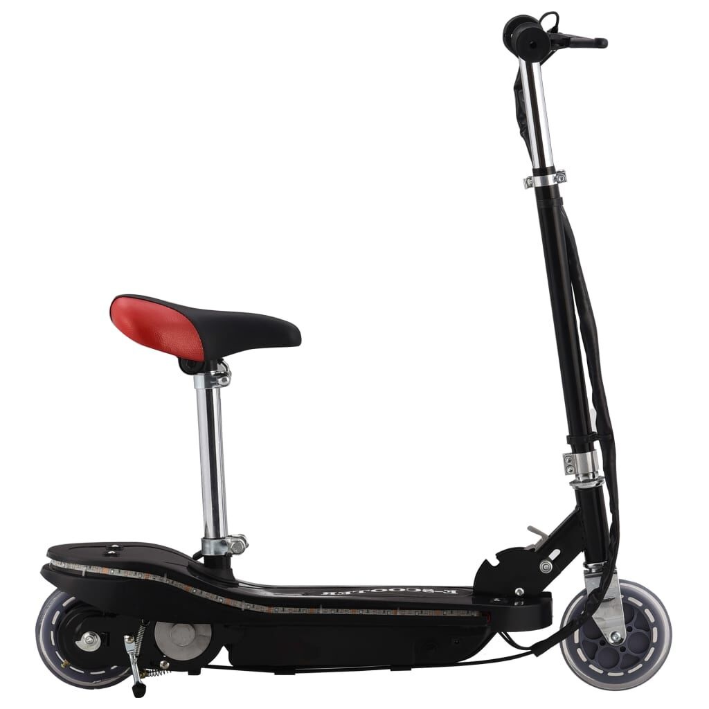 Kinderstep met Zadel & LED - 120W Zwart - 55% Korting!