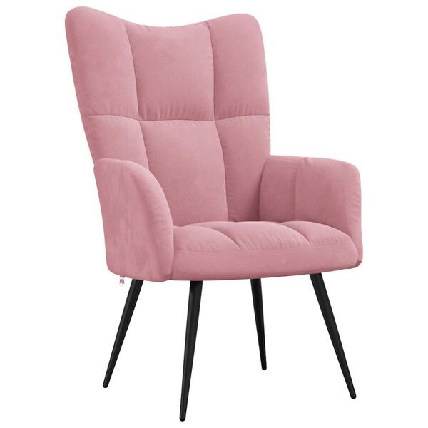vidaXL Relaxstoel Fluweel Roze - 40% Korting! (Retour)
