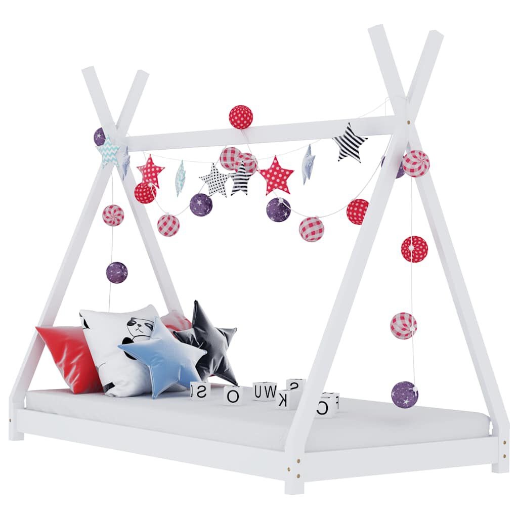 Kinderbedframe Grenenhout Wit 90x200 - 40% Korting!