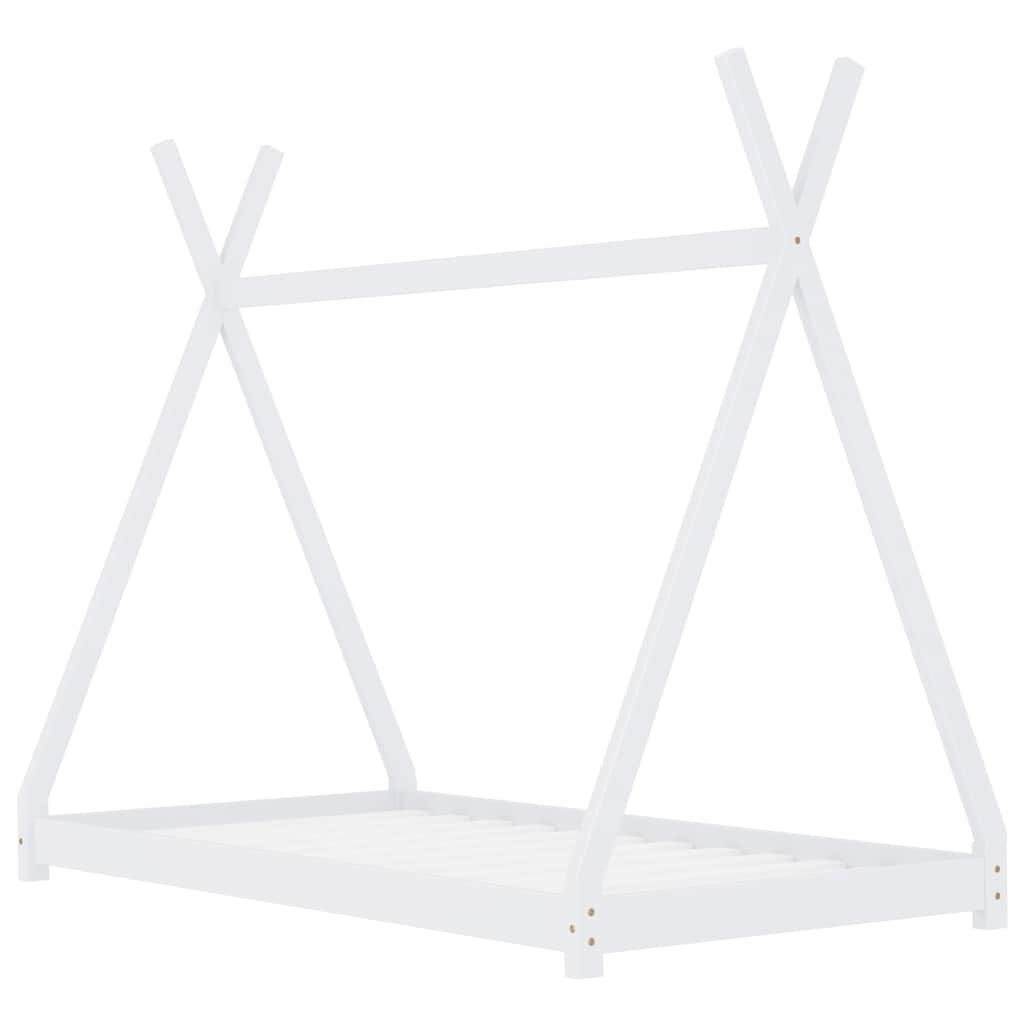 Kinderbedframe Grenenhout Wit 90x200 - 40% Korting!