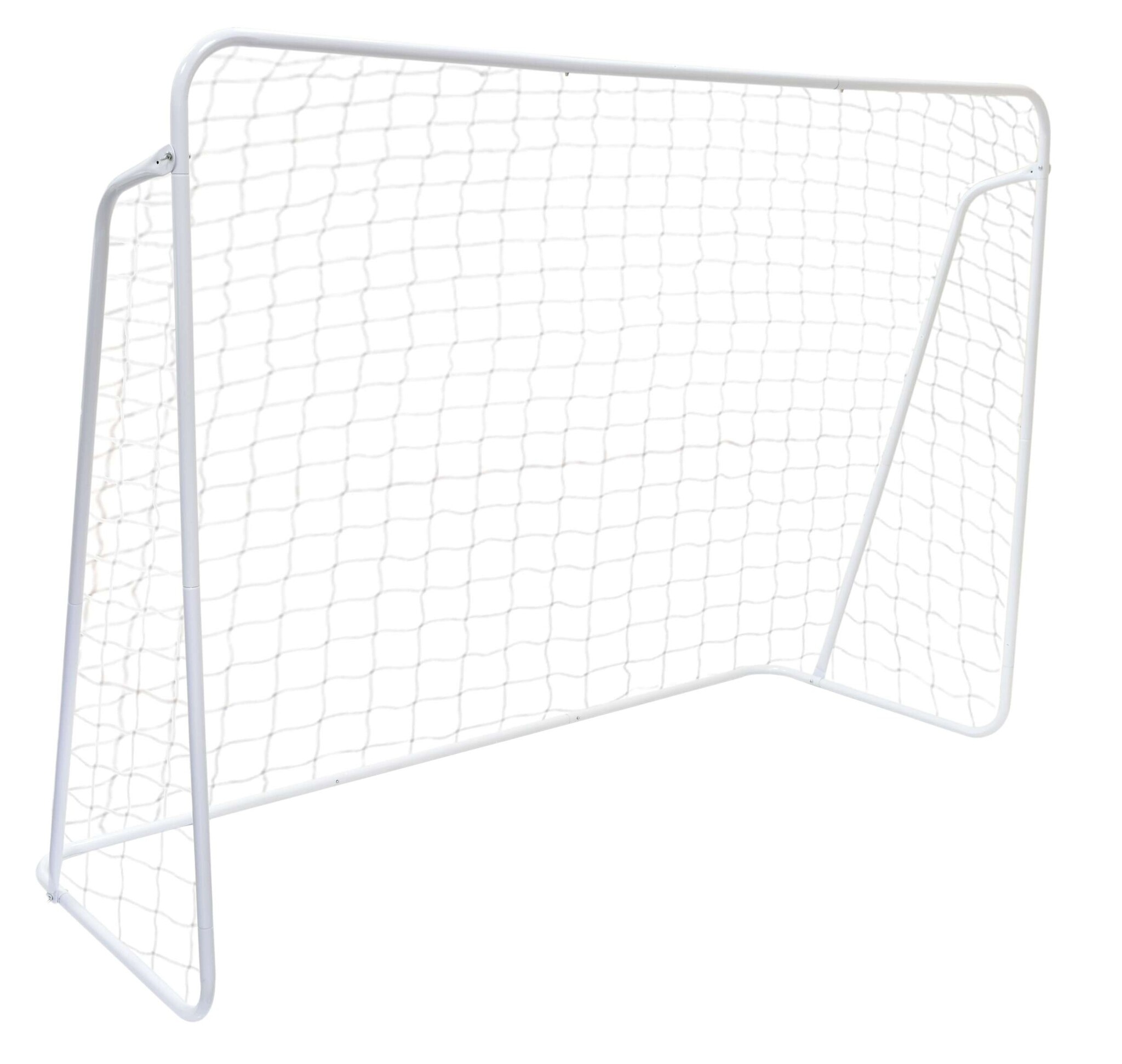 Voetbaldoel 240x160cm + Net & Haringen - Wit - 40% Korting!