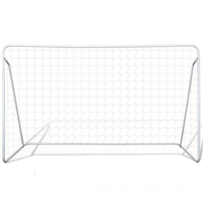 Voetbaldoel 240x160cm + Net & Haringen - Wit - 40% Korting!