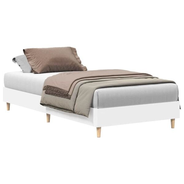 Bedframe 90x200 Wit - Beschadigd, 55% Korting!