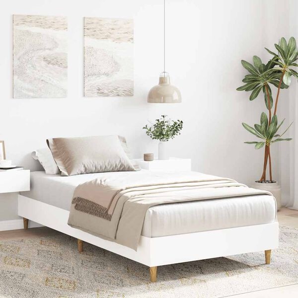 Bedframe 90x200 Wit - Beschadigd, 55% Korting!