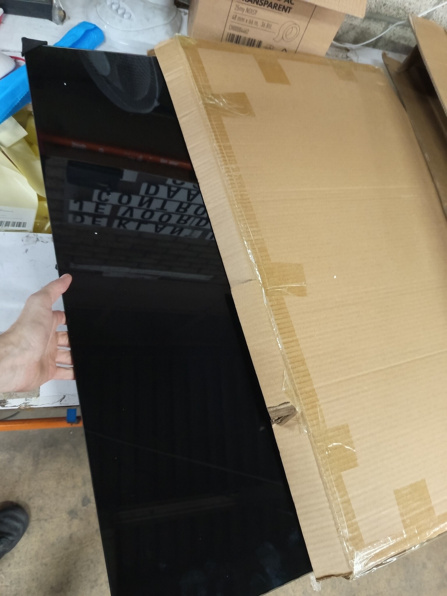 vidaXL Salontafel Alu/Glas 90x50 -55% Korting! (Lichte Schade)