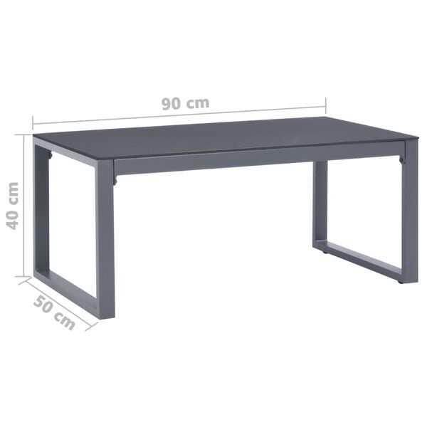 vidaXL Salontafel Alu/Glas 90x50 -55% Korting! (Lichte Schade)