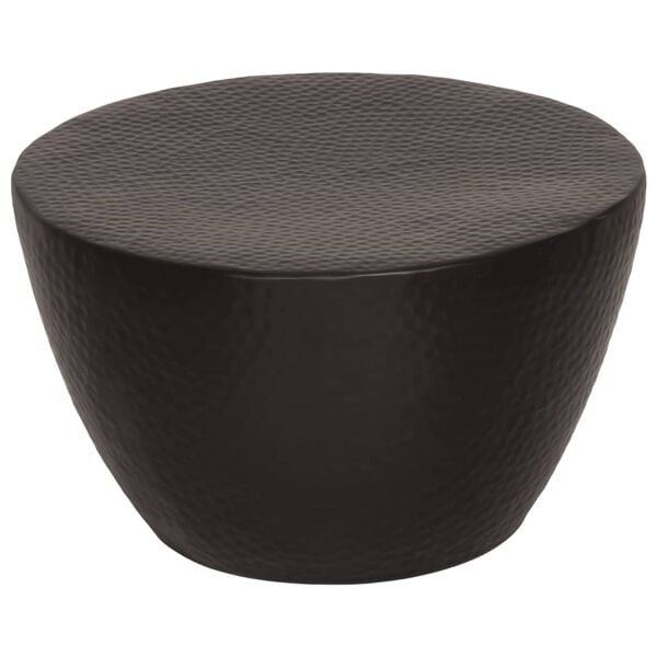 Salontafel Zwart Aluminium Ø50cm - 40% Korting! (Retour)