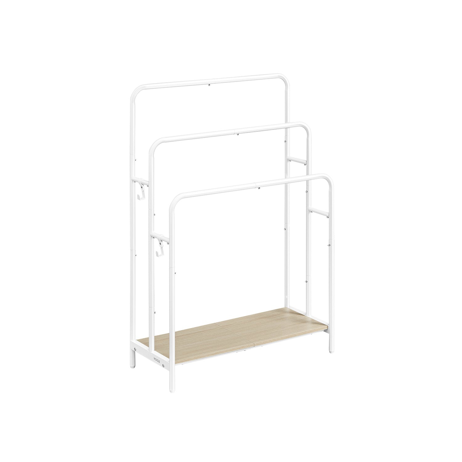 VASAGLE Handdoekrek Zwart/Hout - 70cm - 35% Korting!