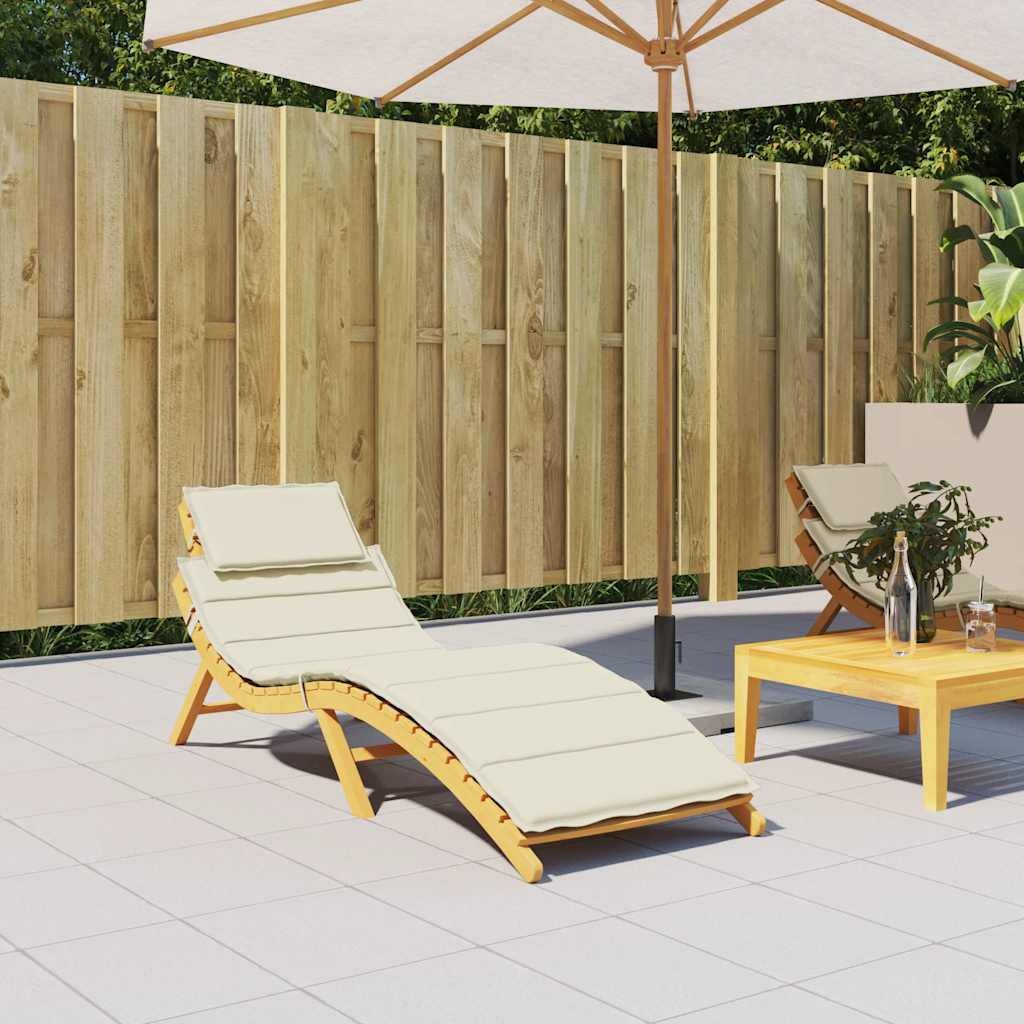 vidaXL Ligbedkussen Crème 186cm - 40% Korting!