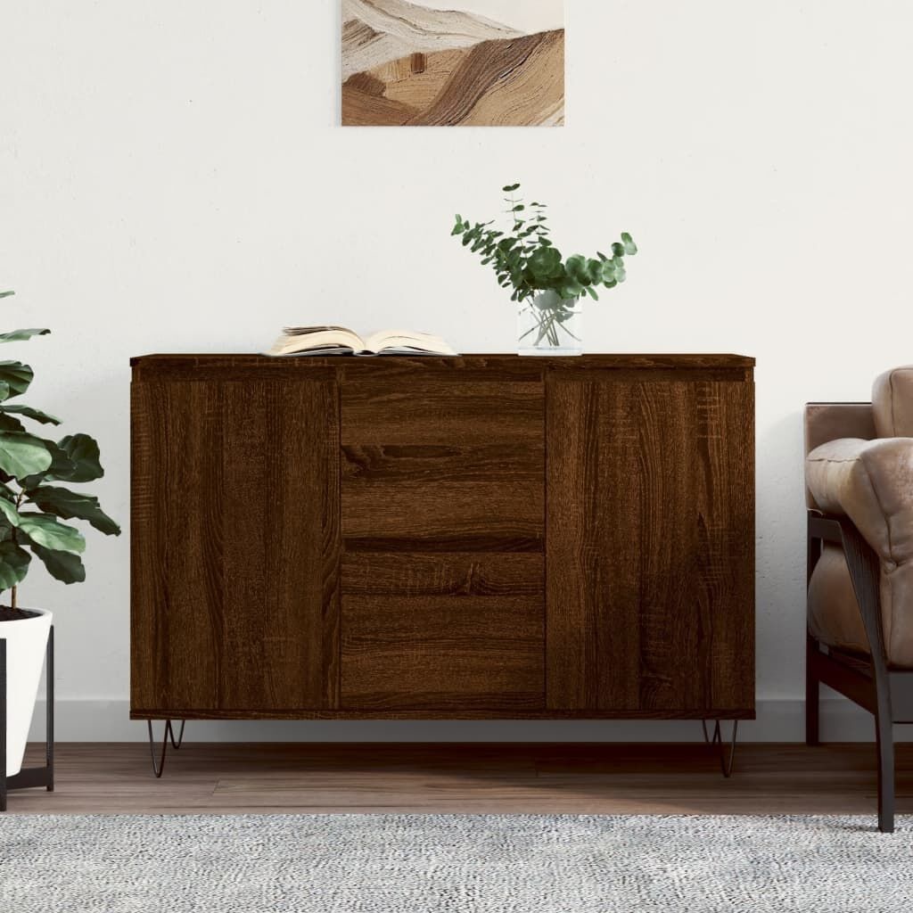 vidaXL Dressoir Bruin Eiken 104cm - 40% Korting!