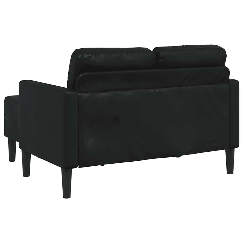 VidaXL 2-zits L-bank met chaise lounge, zwart - 40% korting!