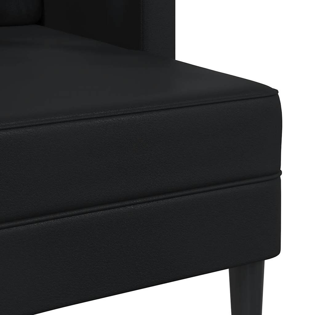 VidaXL 2-zits L-bank met chaise lounge, zwart - 40% korting!
