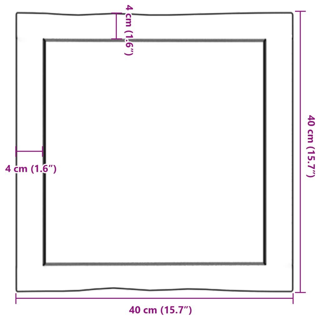 Eiken Tafelblad 40x40cm - Natuurlijke Rand - 56% Korting!