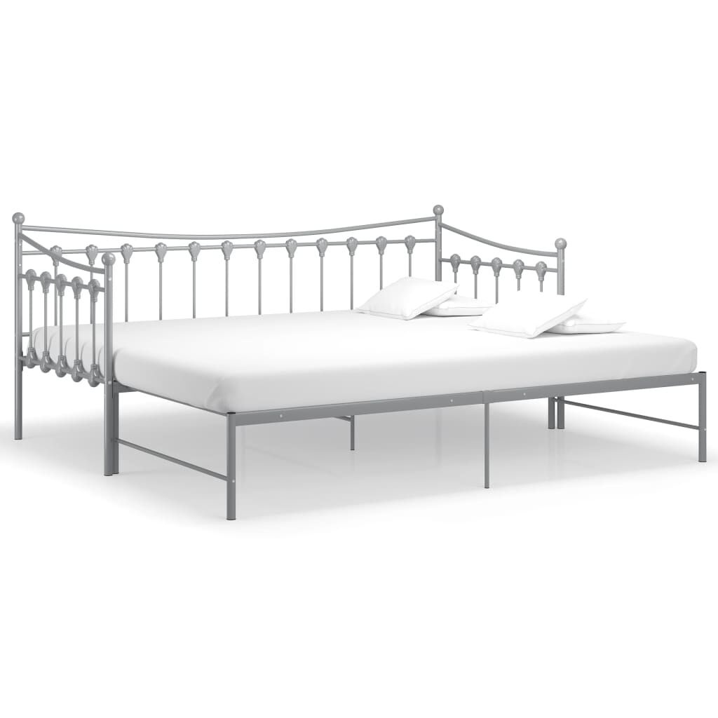 vidaXL Uitschuifbare Slaapbank 90x200 Grijs - 40% Korting!