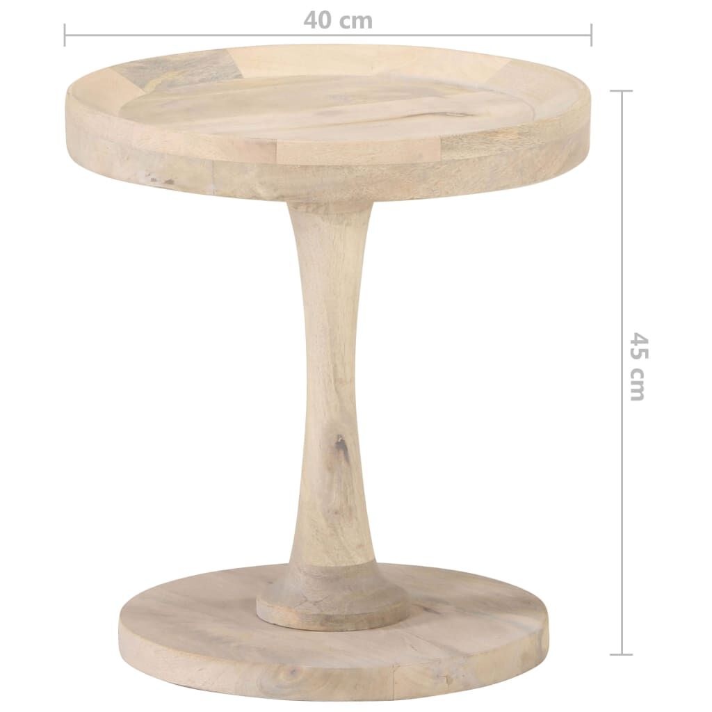 VidaXL Bijzettafel Mangohout Ø40cm -40%! Uniek!