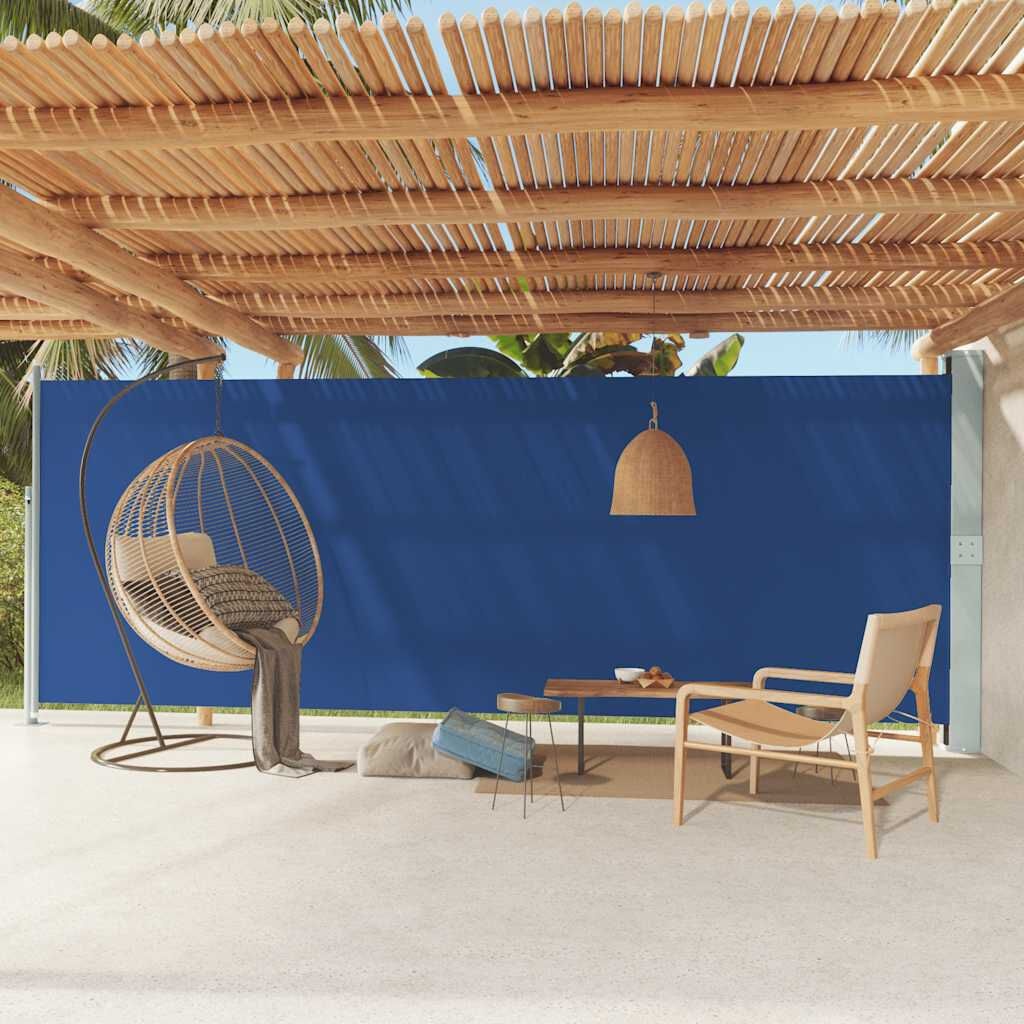 vidaXL Uittrekbaar Tuinscherm Blauw 200x600cm - 55% Korting!