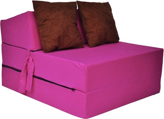 Roze Logeermatras 200x70x15 + Kussens - 40% Korting!