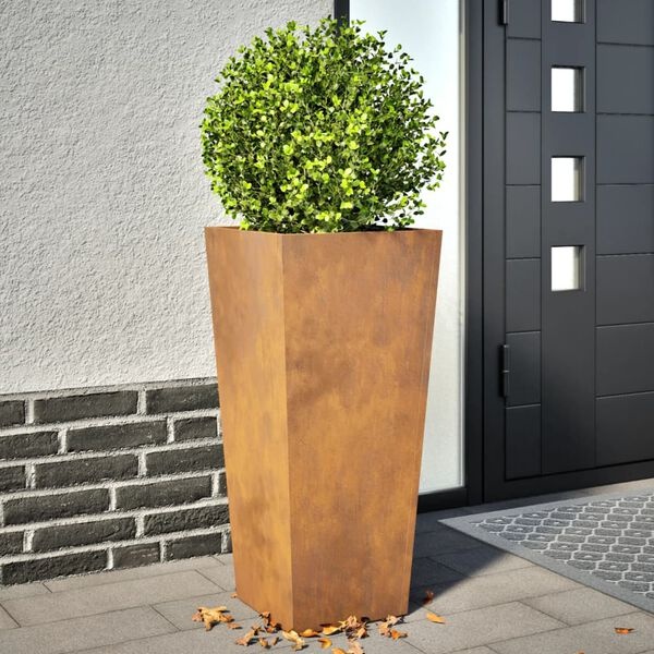 vidaXL Plantenbakken (2 st) 35x35x75cm Staal - 40% Korting!