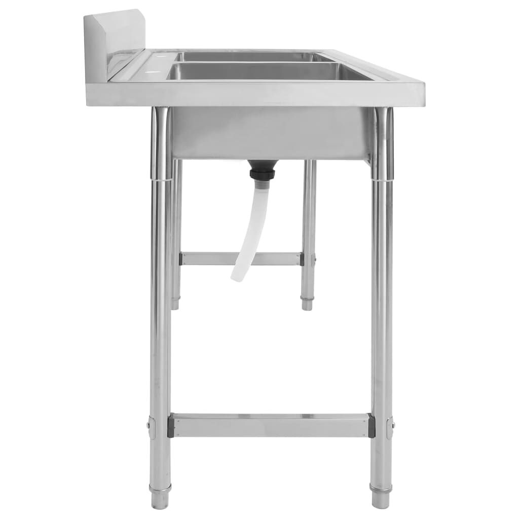 vidaXL RVS Gootsteen Dubbel - Profi Kwaliteit - 35% Korting!