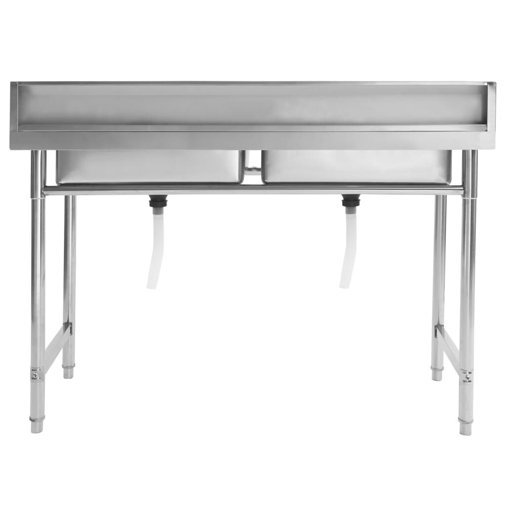 vidaXL RVS Gootsteen Dubbel - Profi Kwaliteit - 35% Korting!