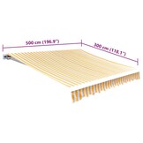 VidaXL Luifeldoek 500x300 Oranje/Wit -56%! Zo goed als nieuw