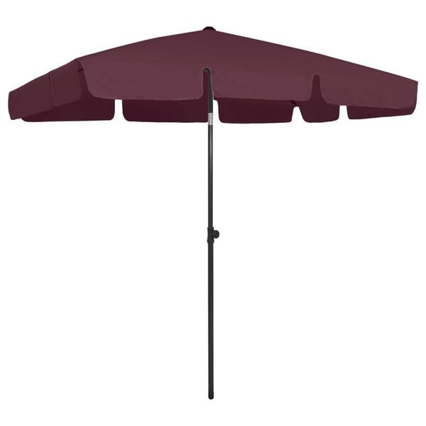 vidaXL Strandparasol Bordeaux - 200x125cm - 40% Korting!