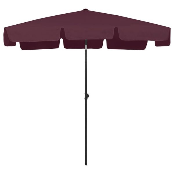 vidaXL Strandparasol Bordeaux - 200x125cm - 40% Korting!