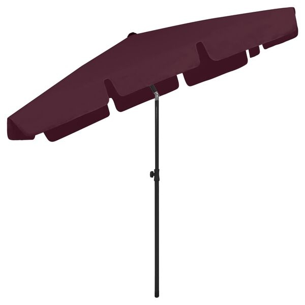 vidaXL Strandparasol Bordeaux - 200x125cm - 40% Korting!