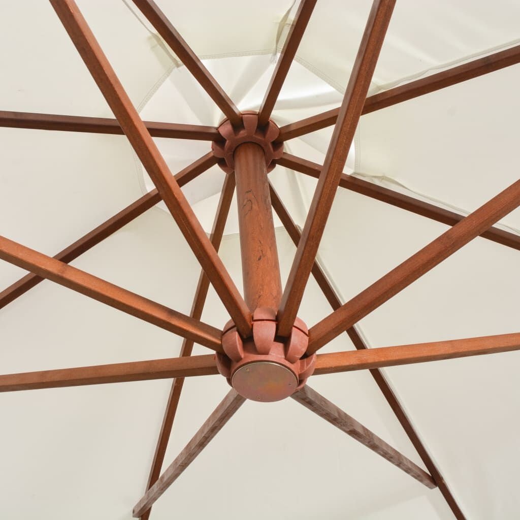 vidaXL Zweefparasol 350cm Wit - 64% Korting!