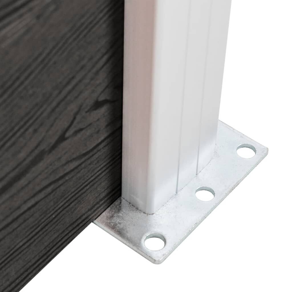vidaXL Schutting 180x186 cm Grijs - 71% Korting!