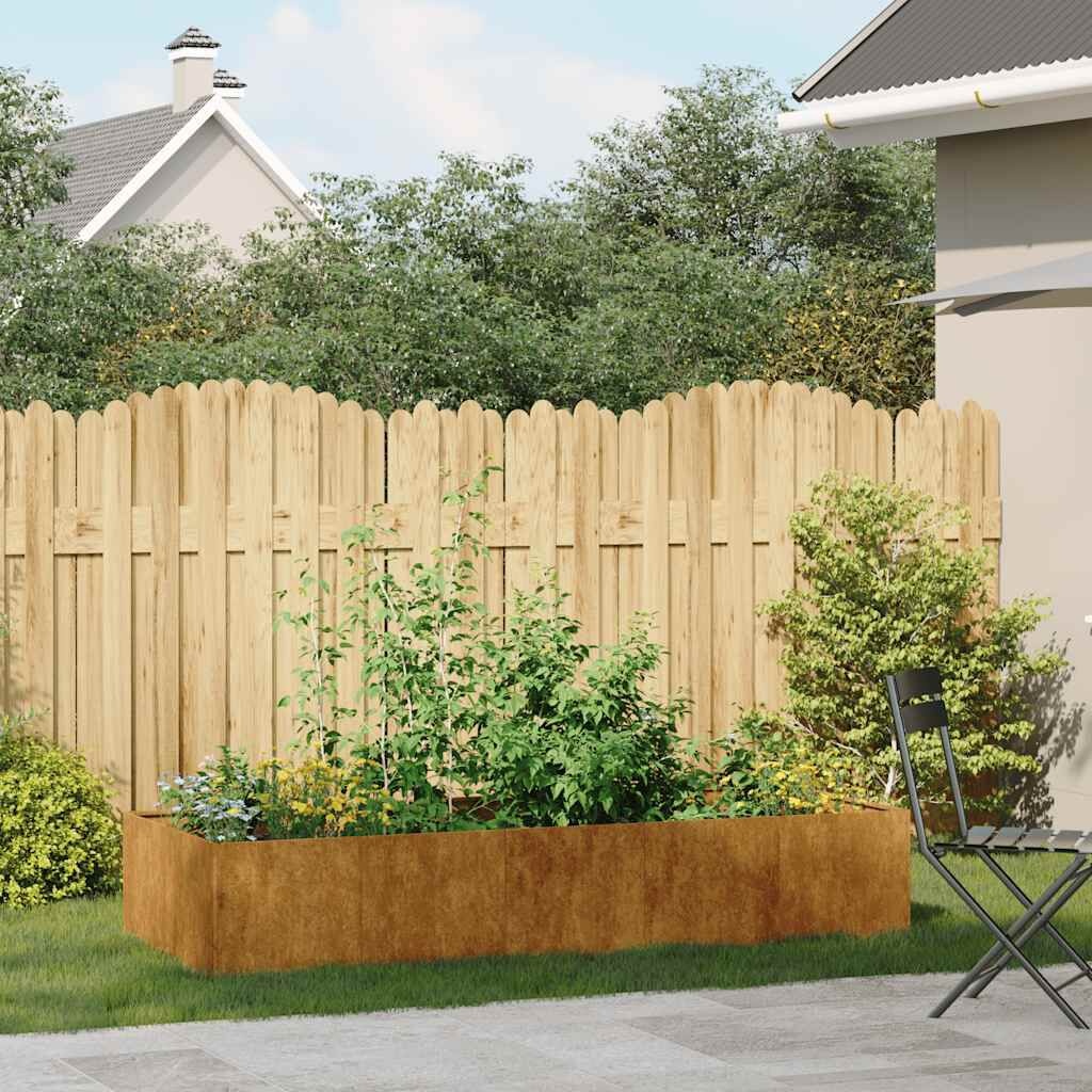 VidaXL Plantenbak Roestig 200x80x40cm - 55% Korting!