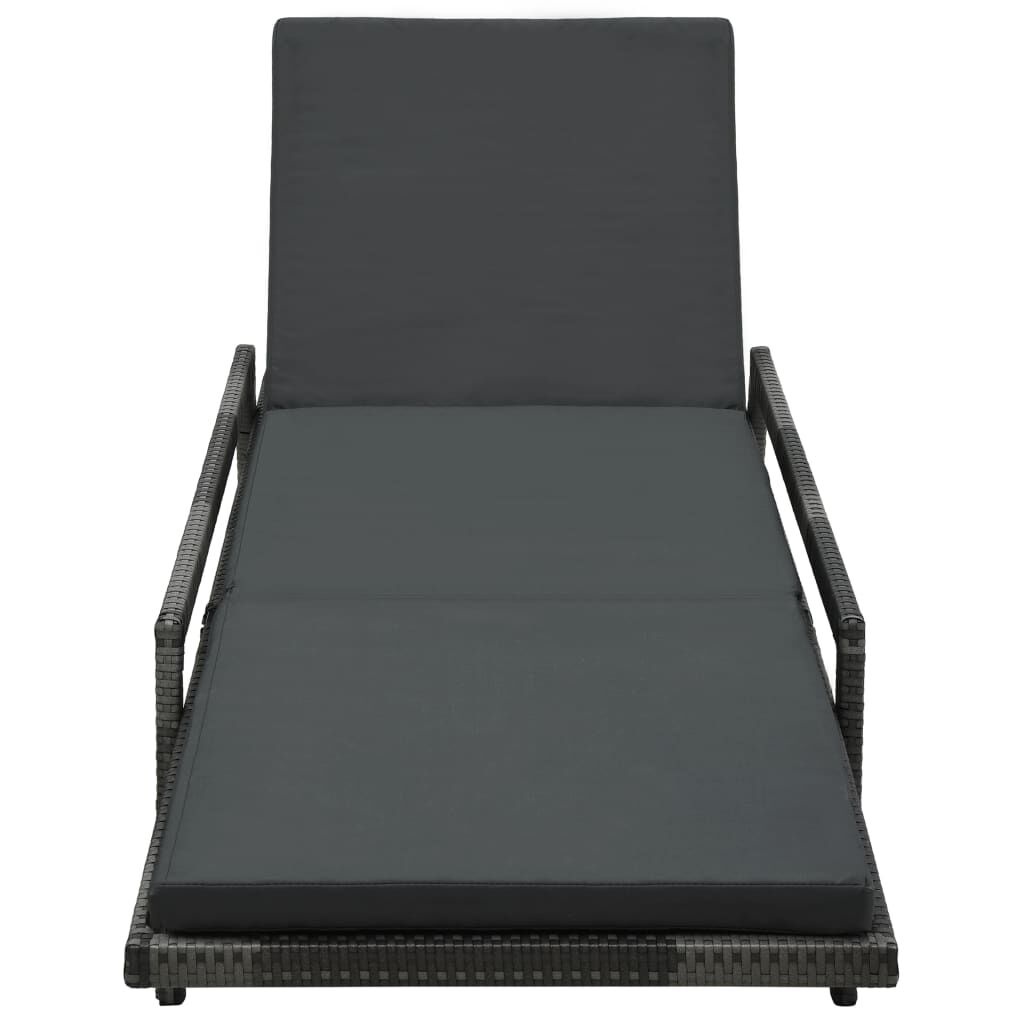 VidaXL Ligbed Grijs Rattan - 60% Korting! Krasjes