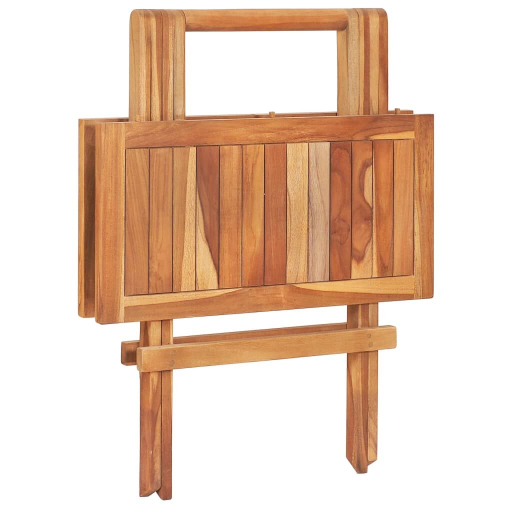 vidaXL Bistrotafel Teakhout Inklapbaar -60x60 cm- 40% Korting!